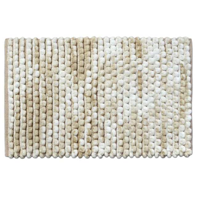 Allure Bath Fashions Natural Marble Effect Chunky Bobble Non Slip Bath Mat 50 x 80cm - Size: 50 x 80 x 1cm - Brown - Wilko - image 1