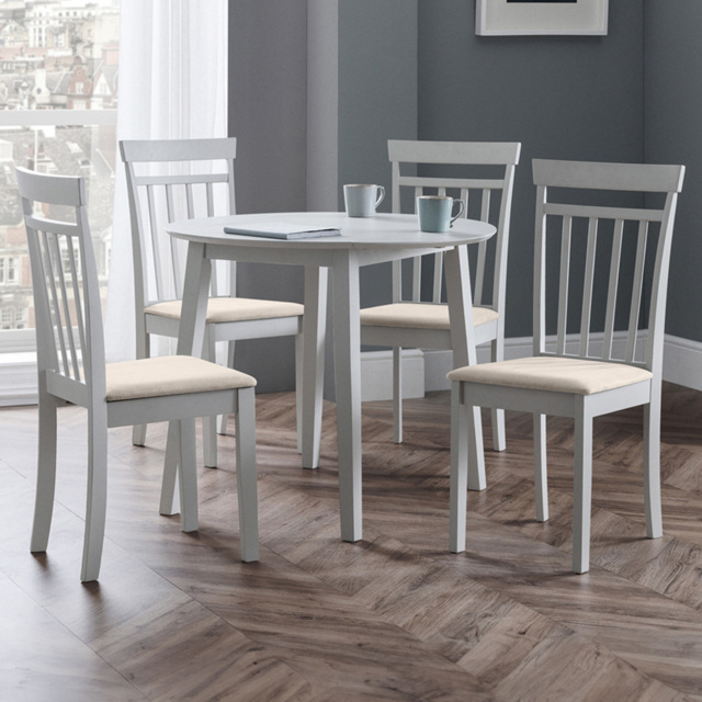 Julian Bowen Coast 4 Seater Grey Dropleaf Table Set - Wilko
