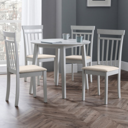 Julian Bowen Coast 4 Seater Grey Dropleaf Table Set - Wilko - thumbnail 1