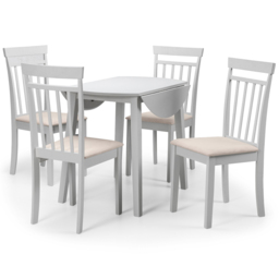 Julian Bowen Coast 4 Seater Grey Dropleaf Table Set - Wilko - thumbnail 4