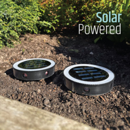 Gardenkraft Solar LED Ground Deck Lights 2 Pack - Size: 13 x 11 x 11cm - Black - Wilko - thumbnail 4