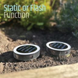 Gardenkraft Solar LED Ground Deck Lights 2 Pack - Size: 13 x 11 x 11cm - Black - Wilko - thumbnail 5