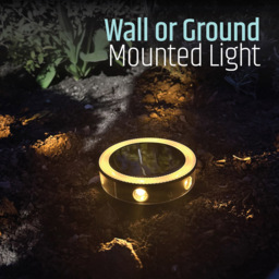 Gardenkraft Solar LED Ground Deck Lights 2 Pack - Size: 13 x 11 x 11cm - Black - Wilko - thumbnail 6