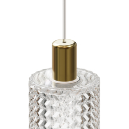 Living and Home Small Gold Glass Shade E27 Pendant Light - Size: 130 x 11 x 11cm - Wilko - thumbnail 6
