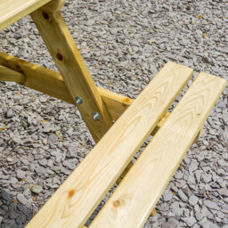 Rowlinson Traditional 8 Seater Picnic Table 1.8m - Brown - Wilko - thumbnail 6