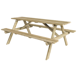 Rowlinson Traditional 8 Seater Picnic Table 1.8m - Brown - Wilko - thumbnail 3
