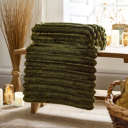Deyongs Alnwick Fern Throw 140 x 180cm - Green - Wilko - thumbnail 3