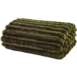 Deyongs Alnwick Fern Throw 140 x 180cm - Green - Wilko
