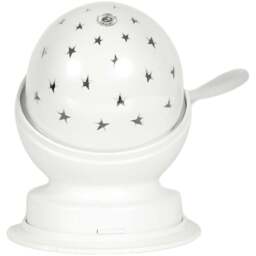 ValueLights Aurota Starry Sky LED Projector Bedside Light - Size: 10.7 x 8.8 x 8.8cm - White - Wilko