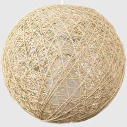 ValueLights Bjorn Cream Rattan Wicker Small Pendant Shade - Size: 17.5 x 20 x 20cm - Wilko - thumbnail 4