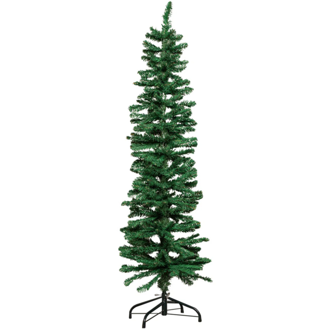Samuel Alexander Green Pencil Artificial Christmas Tree with Green Metal Stand 5ft - Wilko - image 1