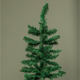 Samuel Alexander Green Pencil Artificial Christmas Tree with Green Metal Stand 5ft - Wilko - thumbnail 4