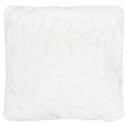 Divante White Rabbit Faux Fur Cushion 45cm - Size: 45 x 45cm - Wilko