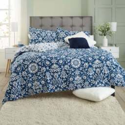 Deyongs Ornamental King Size Floral Tile Reversible Duvet Set - Multi - Wilko
