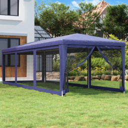 vidaXL 3 x 9m Blue Party Tent - Wilko - thumbnail 1