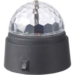 Global Gizmos Crystal Starball Disco Light 3.54 inch - Size: 9.5 x 9.1 x 8.8cm - Multi - Wilko - thumbnail 1