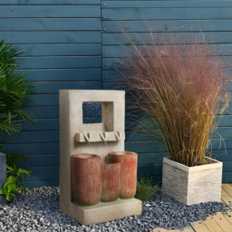 Living and Home Retro Solar Powered LED Light Water Fountain - Size: 47 x 27 x 19cm - Multi - Wilko - thumbnail 3