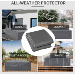 Outsunny Grey Outdoor Patio Furniture Cover 70 x 210 x 225cm - Size: 225 x 210 x 70cm - Wilko - thumbnail 7