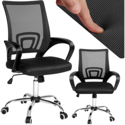 tectake Marius Black Padded Office Chair - Size: 100 x 52 x 56cm - Wilko - thumbnail 3