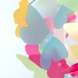 ValueLights Butterfly Multicoloured Ball Pendant Shade - Size: 26.5 x 31.5 x 31.5cm - Wilko - thumbnail 4