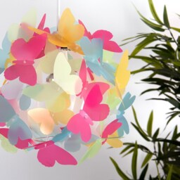 ValueLights Butterfly Multicoloured Ball Pendant Shade - Size: 26.5 x 31.5 x 31.5cm - Wilko - thumbnail 7