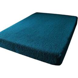 Groundlevel King Size Teal Soft Teddy Fleece Fitted Bed Sheet - Wilko - thumbnail 1