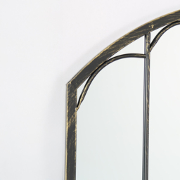 MirrorOutlet Summer View Metal Arched Ornate Window Garden Mirror 160 x 85cm - Size: 160 x 85 x 3cm - Black - Wilko - thumbnail 5