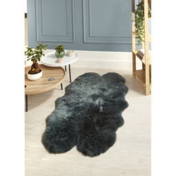 Origins Genuine Sheepskin Forest Green Quad New Zealand Wool Rug 160 x 105cm - Size: 105 x 160cm - Origins Rugs - Wilko - thumbnail 3