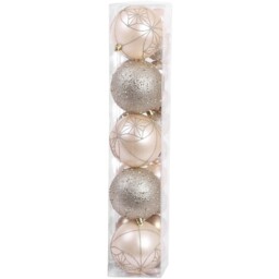Set of 25 Ivory Champagne Baubles Champagne - Blushing Ballroom - Wilko - thumbnail 3