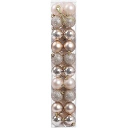 Set of 25 Ivory Champagne Baubles Champagne - Blushing Ballroom - Wilko - thumbnail 1