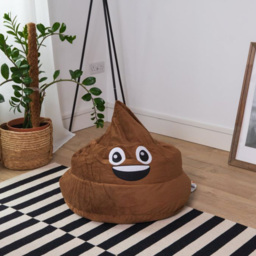 Kaikoo Gomoji Poo Bean Bag - Brown - Wilko - thumbnail 4