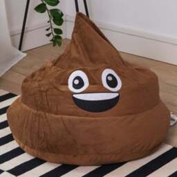 Kaikoo Gomoji Poo Bean Bag - Brown - Wilko