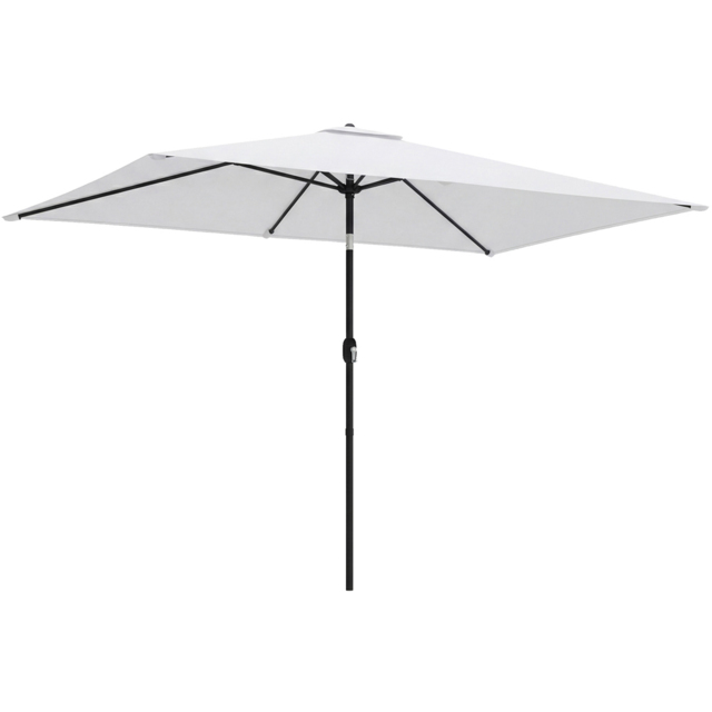 Outsunny Cream White Garden Crank and Tilt Parasol 2m - Wilko - image 1