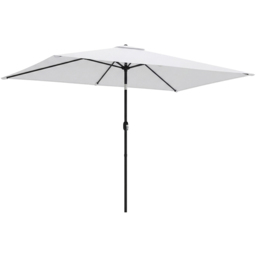 Outsunny Cream White Garden Crank and Tilt Parasol 2m - Wilko