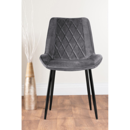 Furniturebox Solo Cesano 6 Seater Dining Set Brown Grey and Black - Wilko - thumbnail 5