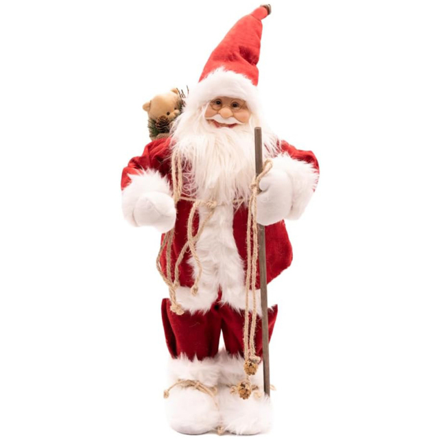 Marco Paul Red LED Pre Lit Regular Standing Santa Claus - Size: 30 x 18 x 11cm - Wilko - image 1