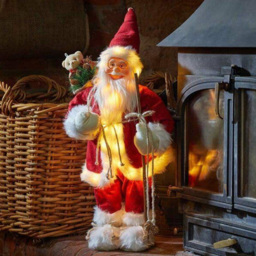 Marco Paul Red LED Pre Lit Regular Standing Santa Claus - Size: 30 x 18 x 11cm - Wilko - thumbnail 3