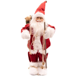 Marco Paul Red LED Pre Lit Regular Standing Santa Claus - Size: 30 x 18 x 11cm - Wilko
