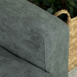 HOMCOM 2 Seater Grey Velvet Upholstered Sofa - Wilko - thumbnail 5
