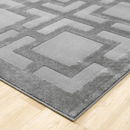 Desire Rugs Vellure Grey Metallic Sheen Maze Design Rug 120 x 170cm - Size: 170 x 120 x 1.1cm - Wilko - thumbnail 4