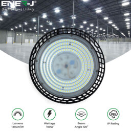 ENER-J 100W 4000K UFO LED High Bay - Size: 25 x 20 x 15cm - Wilko - thumbnail 6