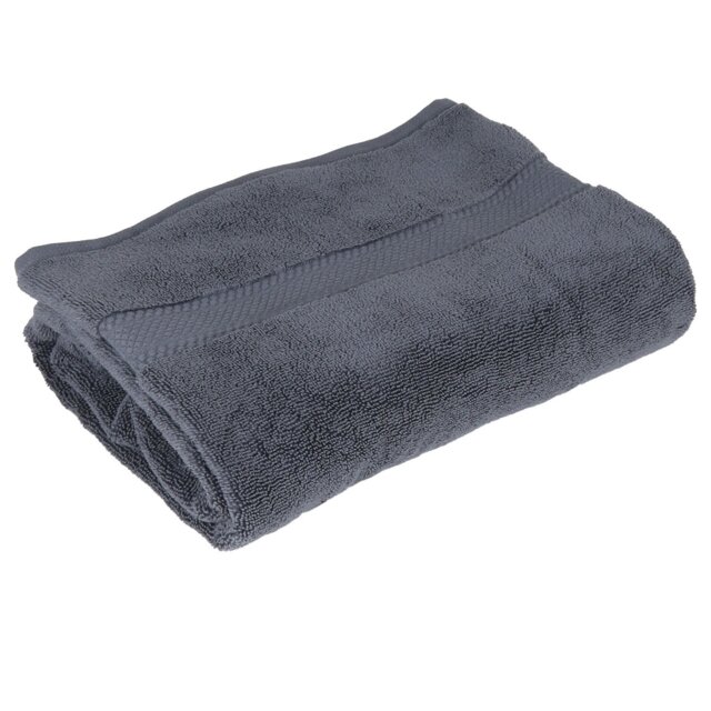 Deluxe Cotton Midnight Grey Bath Towel - Size: 23 x 60 x 30 g - Wilko - image 1
