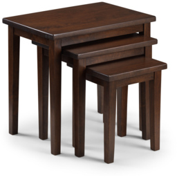 Julian Bowen Cleo Mahogany Nest of Tables Set of 3 - Size: 33 x 48 x 46cm - Brown - Wilko - thumbnail 3