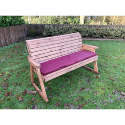 Charles Taylor 3 Seater Rocker Bench with Red Cushions - Wilko - thumbnail 3