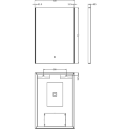 nuie LED Touch Sensor Mirror 700 x 500mm - Size: 700 x 500 x 33mm - Silver - Wilko - thumbnail 4