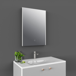 nuie LED Touch Sensor Mirror 700 x 500mm - Size: 700 x 500 x 33mm - Silver - Wilko - thumbnail 3