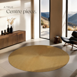 tectake Raya Round Jute Effect Boho Style Rug 160cm - Size: 0.5 x 160 x 160cm - Brown - Wilko - thumbnail 4