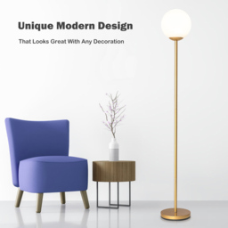 Costway Golden Globe Lamp Cover Floor Lamp with Acrylic Lampshade - Size: 35 x 31 x 31cm - Wilko - thumbnail 6