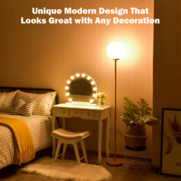 Costway Golden Globe Lamp Cover Floor Lamp with Acrylic Lampshade - Size: 35 x 31 x 31cm - Wilko - thumbnail 5