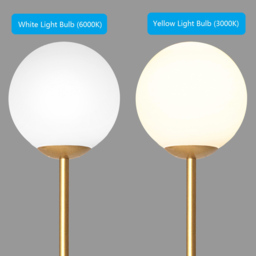 Costway Golden Globe Lamp Cover Floor Lamp with Acrylic Lampshade - Size: 35 x 31 x 31cm - Wilko - thumbnail 7